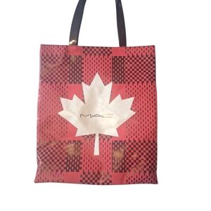 MAC Cosmetics Red and Black Patterned Large Tote Bag